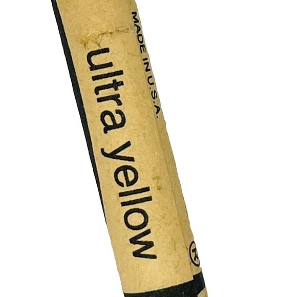 Ultra Yellow Crayola Crayon Fluorescent Retired Permanent Name Change Vintage - Picture 2 of 10